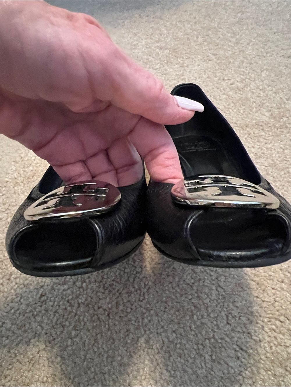 Tory Burch Black Leather 7 1/2 - Picture 7 of 10